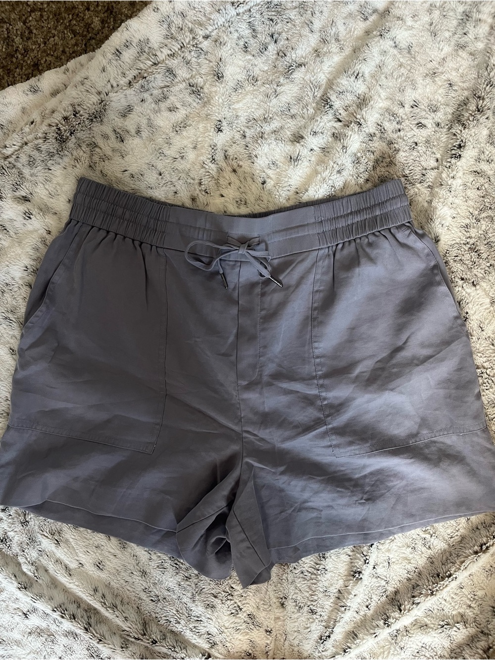 Vera Wang Women's Elastic Waist Drawstring Shorts - Gray